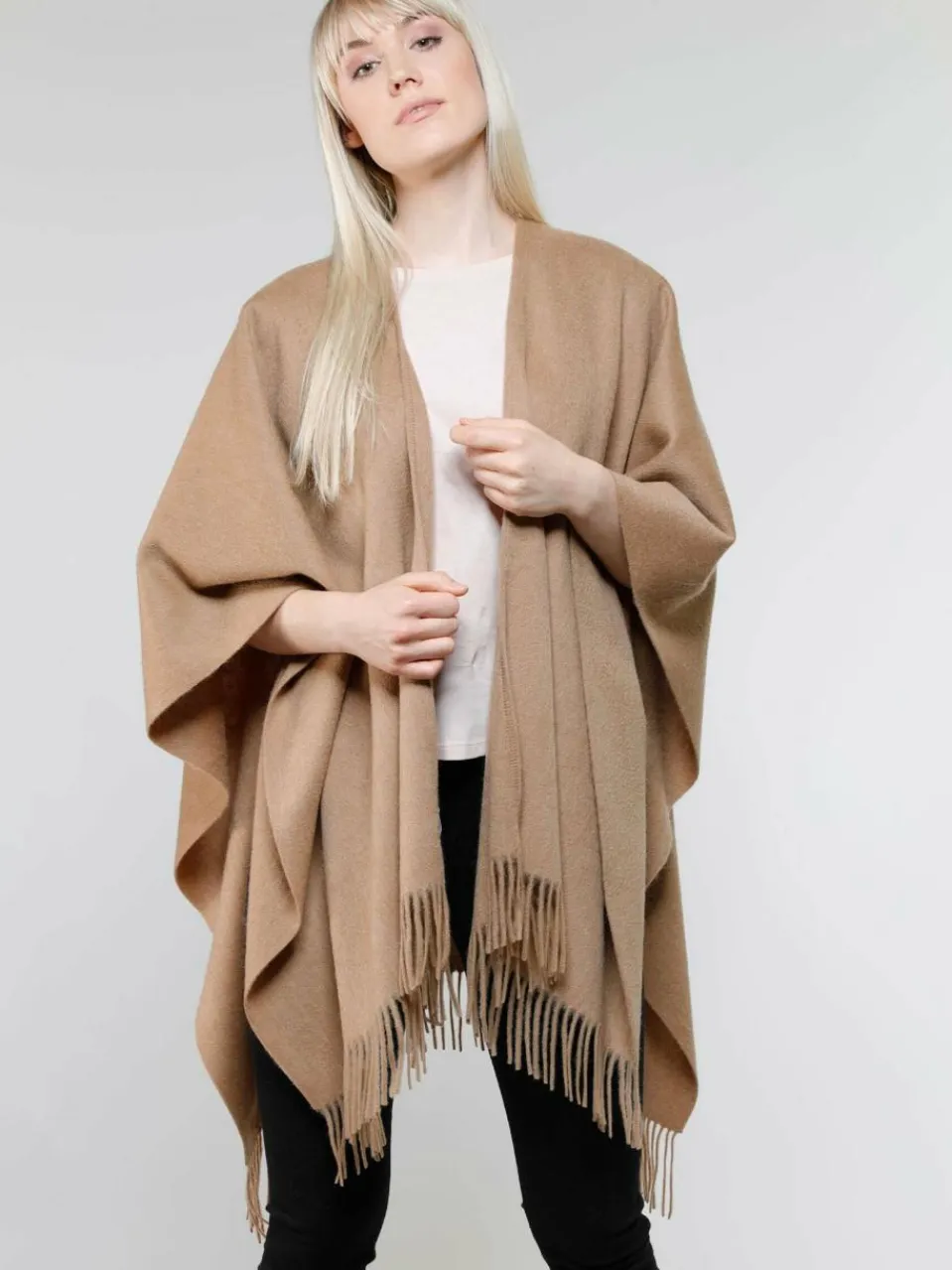 Damen Fraas Pullover & Strickjacken>Damen Poncho