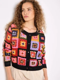 Apricot Pullover & Strickjacken<Damen Pullover schwarz bedruckt