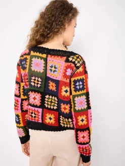 Apricot Pullover & Strickjacken<Damen Pullover schwarz bedruckt