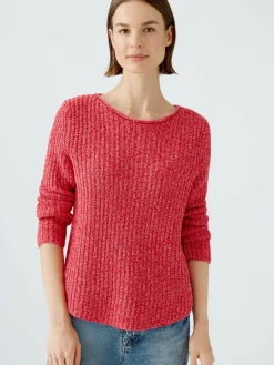 Oui Pullover & Strickjacken<Damen Pullover pink uni