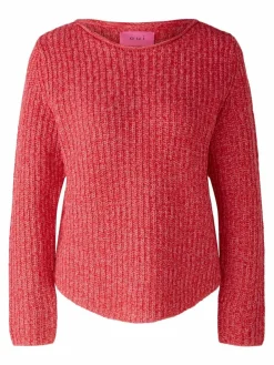 Oui Pullover & Strickjacken<Damen Pullover pink uni