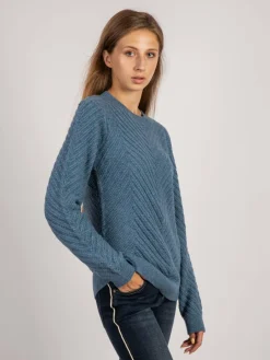 Vicci Germany Pullover & Strickjacken<Damen Pullover blau uni
