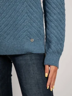 Vicci Germany Pullover & Strickjacken<Damen Pullover blau uni