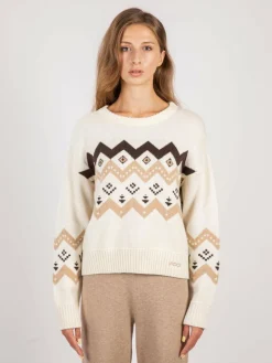 Vicci Germany Pullover & Strickjacken<Damen Pullover beige bedruckt
