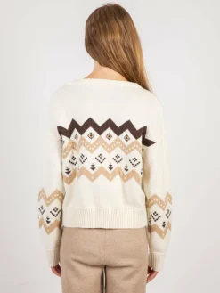 Vicci Germany Pullover & Strickjacken<Damen Pullover beige bedruckt