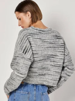 Apricot Pullover & Strickjacken<Damen Pullover grau uni