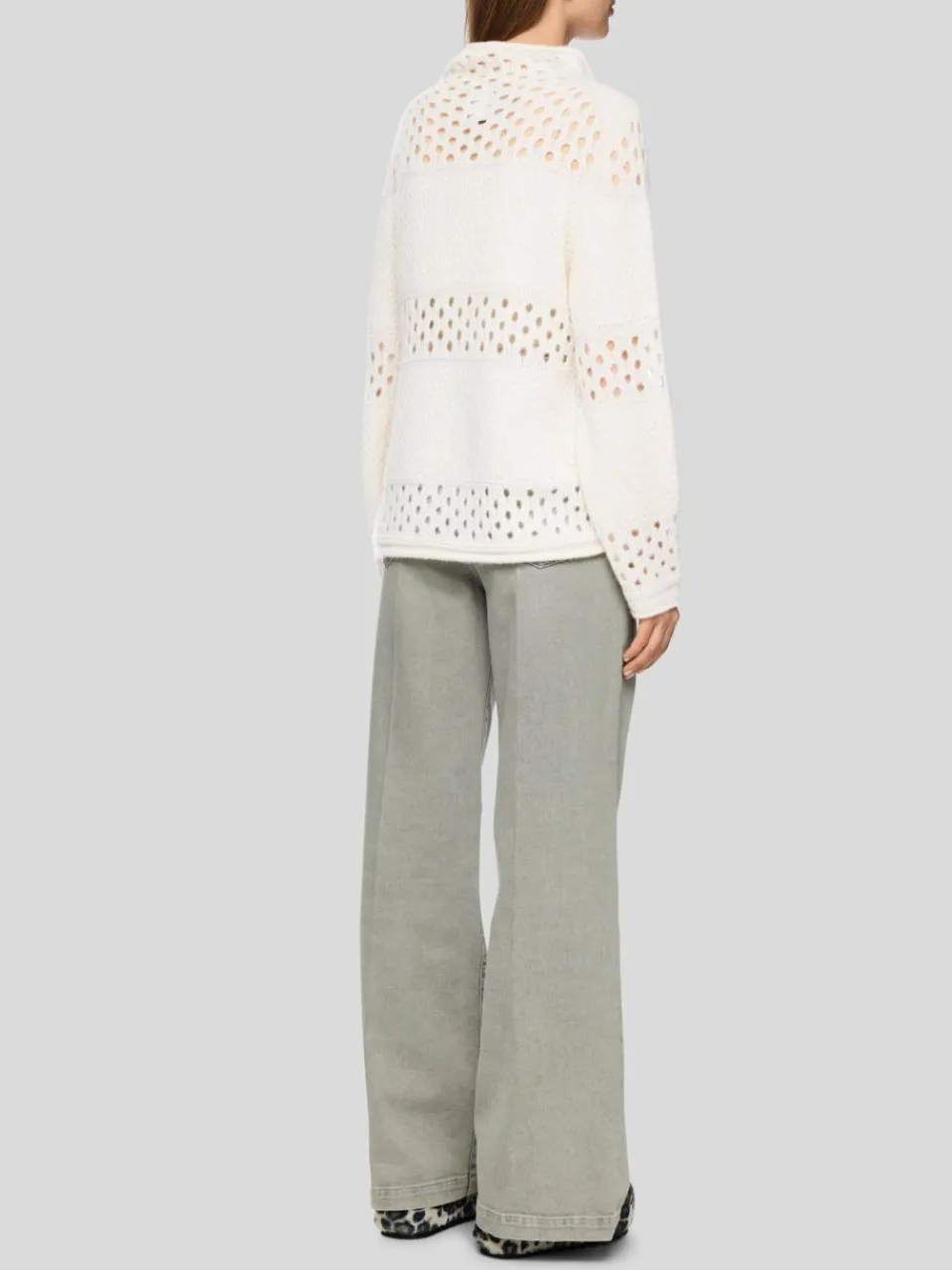 Marc Cain Pullover & Strickjacken<Damen Pullover weiß strukturiert