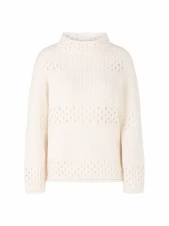 Marc Cain Pullover & Strickjacken<Damen Pullover weiß strukturiert