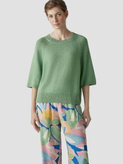 LCMT Pullover & Strickjacken<Damen Pullover grün uni