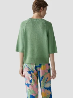 LCMT Pullover & Strickjacken<Damen Pullover grün uni