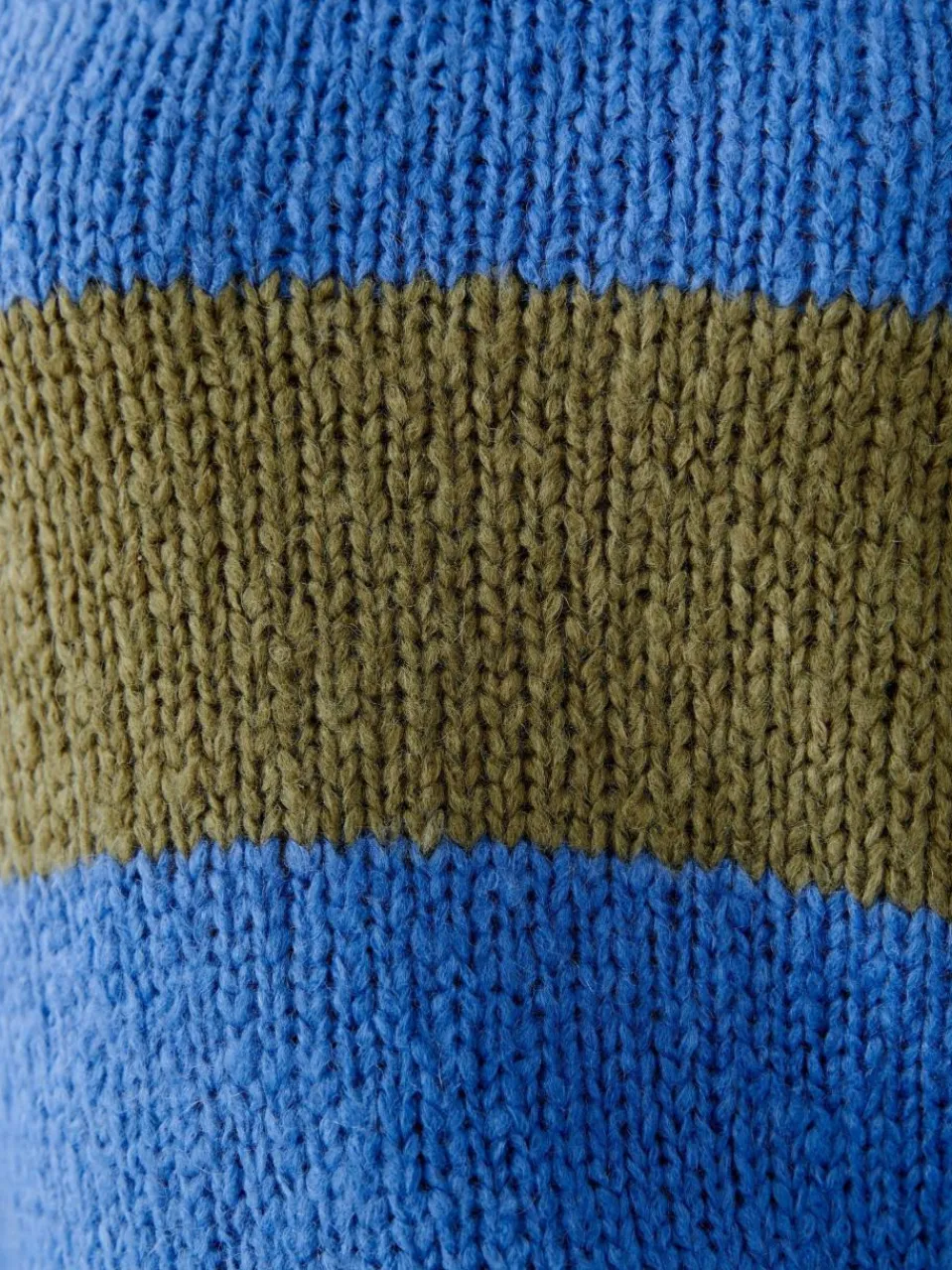 Oui Pullover & Strickjacken<Damen Pullover khaki blau gestreift