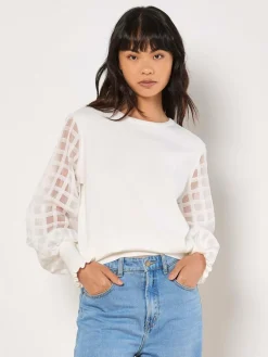 Apricot Pullover & Strickjacken<Damen Pullover weiß uni