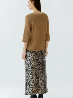 Oui Pullover & Strickjacken<Damen Pullover camel uni