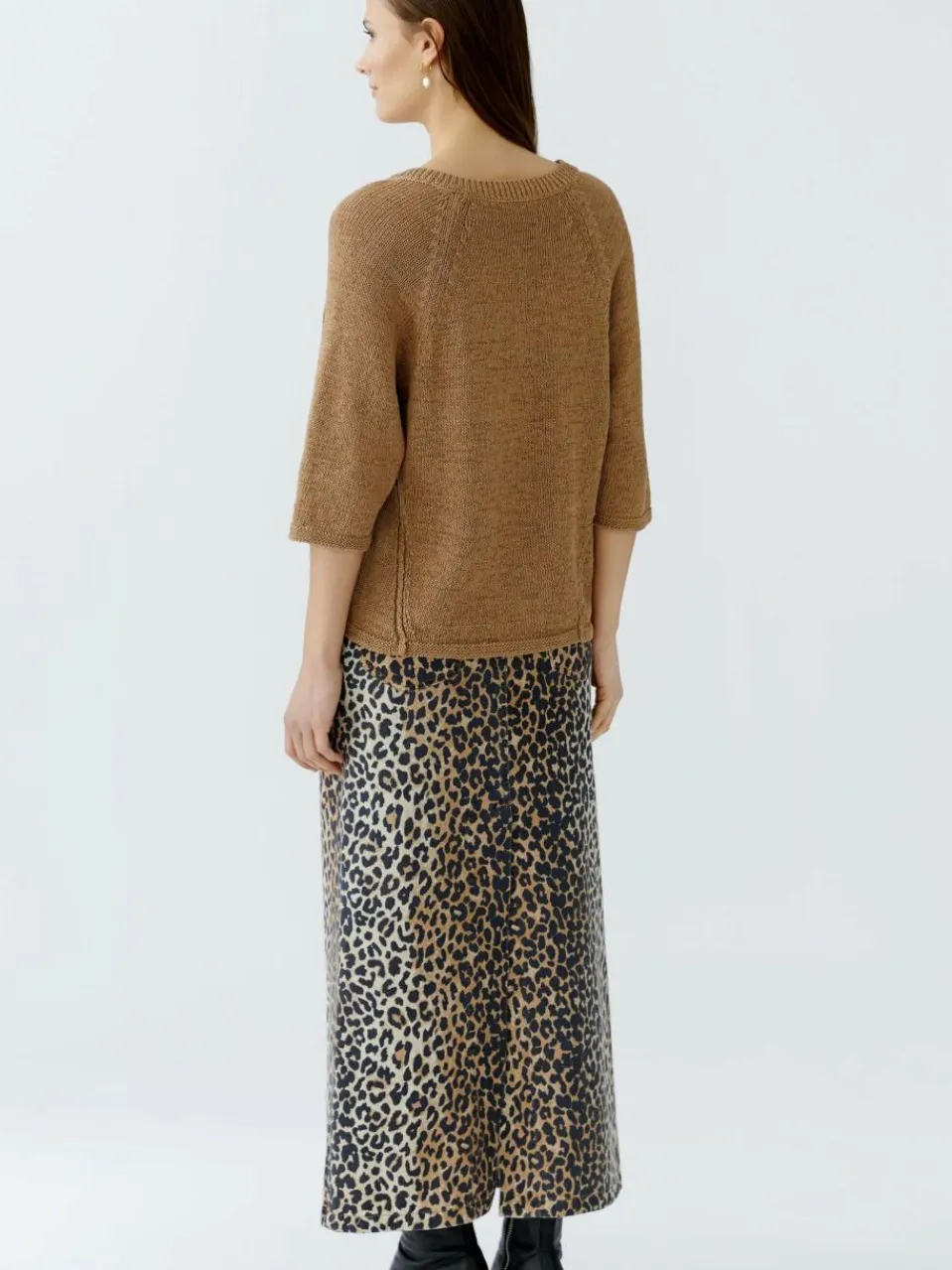 Oui Pullover & Strickjacken<Damen Pullover camel uni