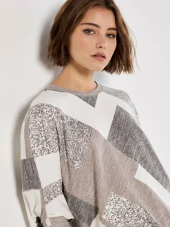 Apricot Pullover & Strickjacken<Damen Pullover braun strukturiert