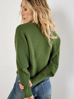 Apricot Pullover & Strickjacken<Damen Pullover grün uni