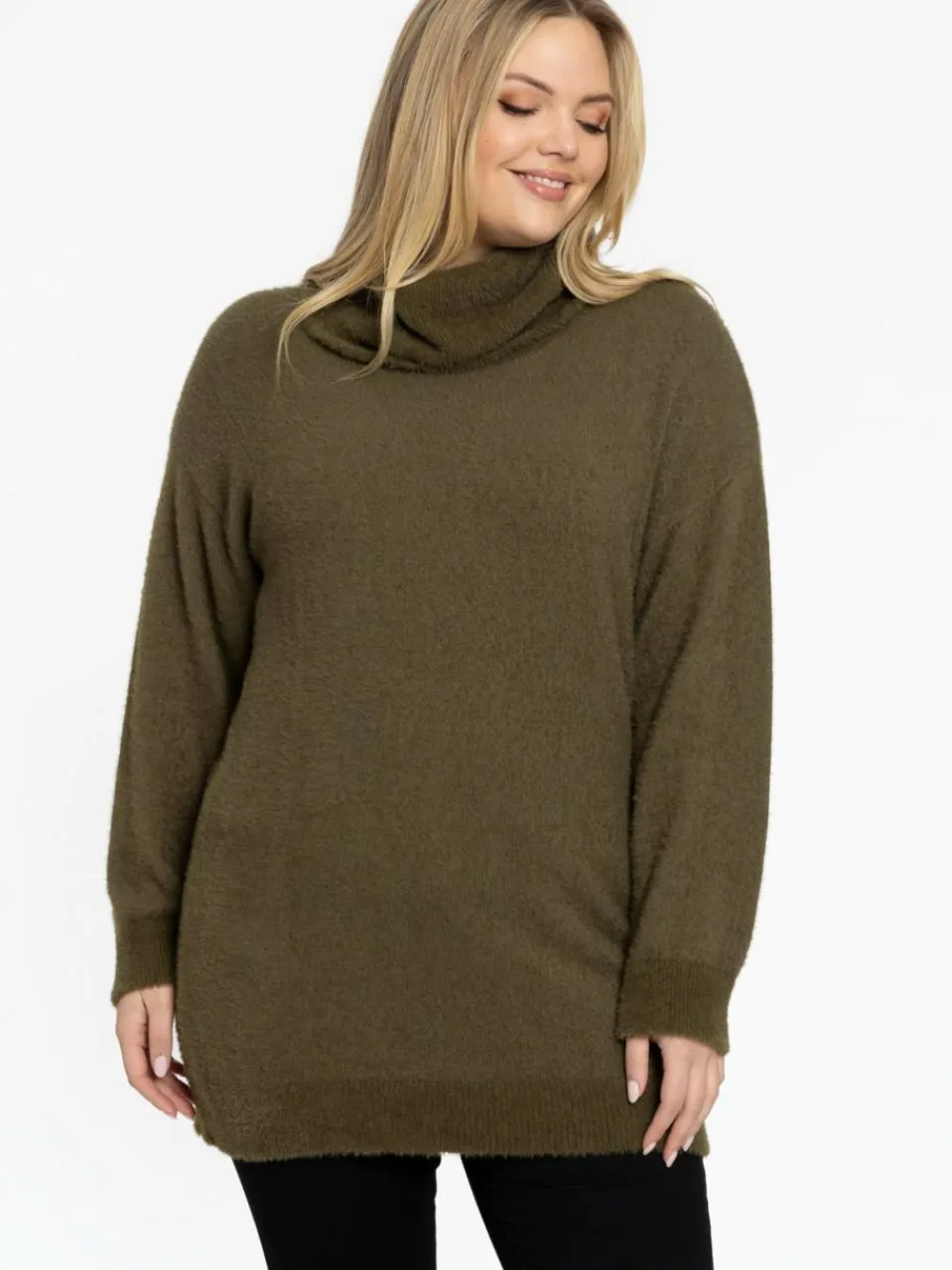 YOEK Pullover & Strickjacken<Damen Pullover grün uni