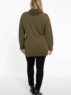 YOEK Pullover & Strickjacken<Damen Pullover grün uni