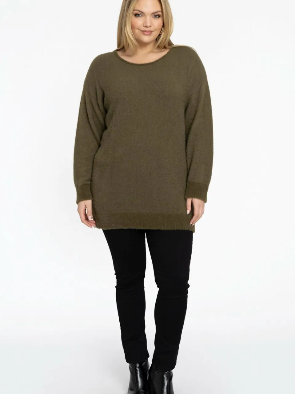 YOEK Pullover & Strickjacken<Damen Pullover grün uni