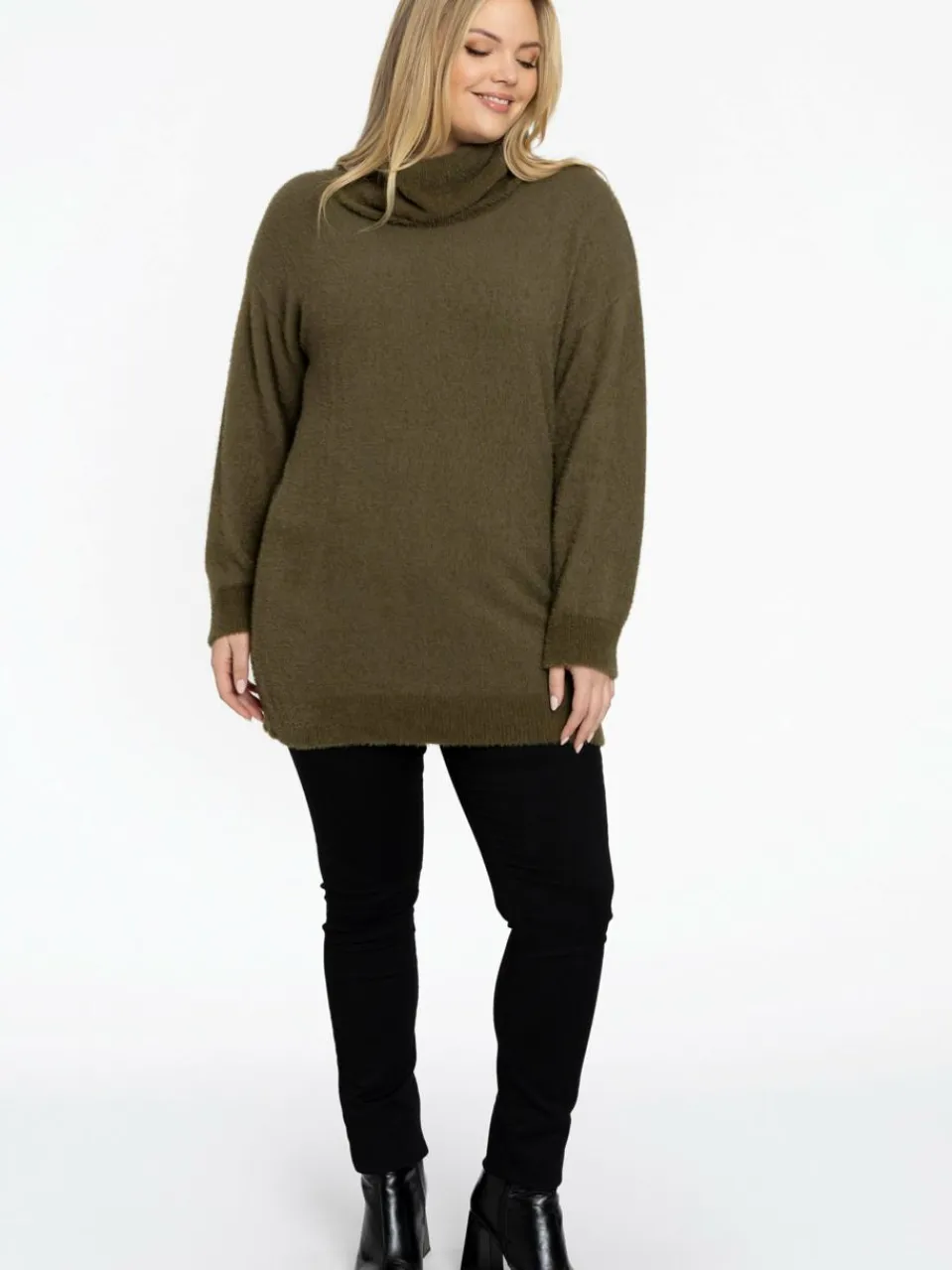 YOEK Pullover & Strickjacken<Damen Pullover grün uni