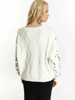 IZIA Pullover & Strickjacken<Damen Pullover weiß uni