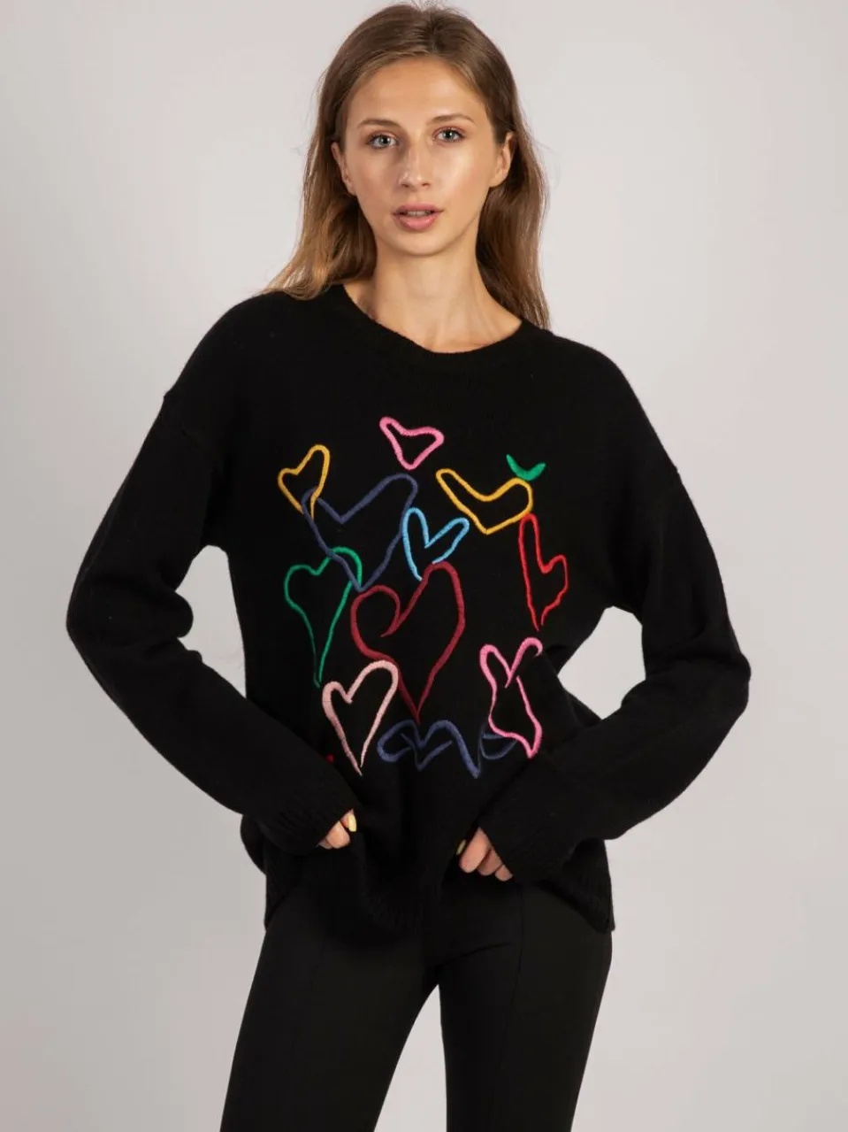 Vicci Germany Pullover & Strickjacken<Damen Pullover schwarz bedruckt