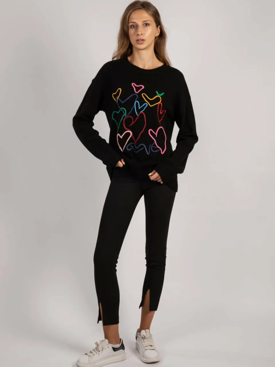 Vicci Germany Pullover & Strickjacken<Damen Pullover schwarz bedruckt