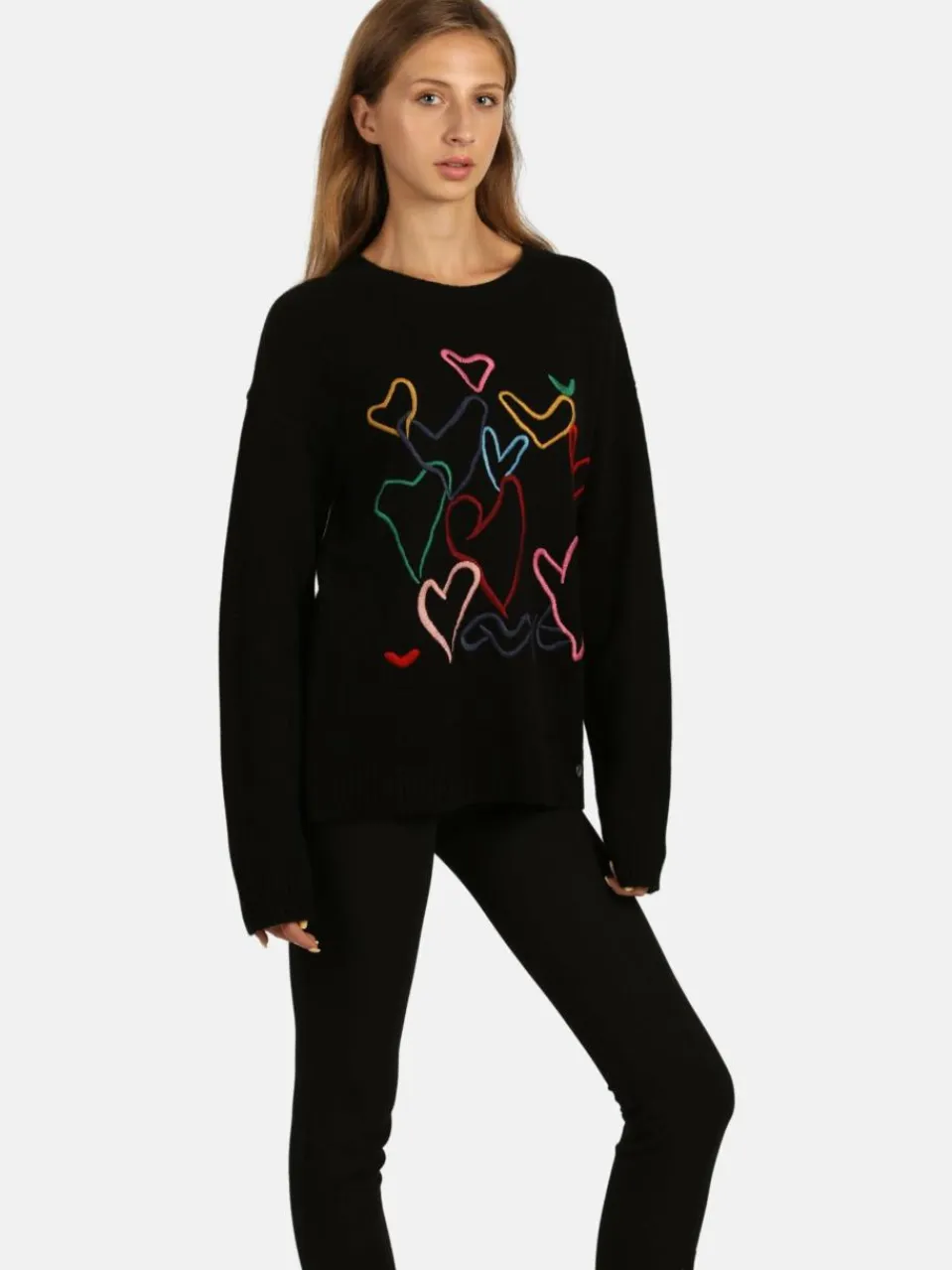 Vicci Germany Pullover & Strickjacken<Damen Pullover schwarz bedruckt