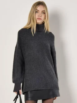 Apricot Pullover & Strickjacken<Damen Pullover grau uni