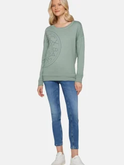 Soccx Sweatshirts & Sweatjacken<Damen Pullover mint bedruckt