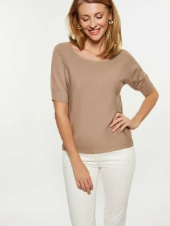Usha Pullover & Strickjacken<Damen Pullover taupe uni