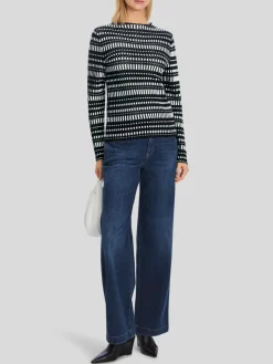 Marc Cain Pullover & Strickjacken<Damen Pullover blau gemustert