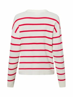 Msch Copenhagen Pullover & Strickjacken<Damen Pullover - Mschmaura Rachelle weiß rot gestreift