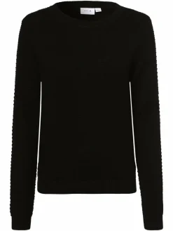 Vila Pullover & Strickjacken<Damen Pullover - VIDalo schwarz uni