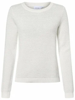 Vila Pullover & Strickjacken<Damen Pullover - VIDalo ecru uni