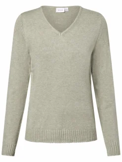 Vila Pullover & Strickjacken<Damen Pullover - VIRil oliv meliert