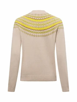 Franco Callegari Pullover & Strickjacken<Damen Pullover aus Merinowolle beige gemustert