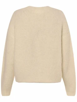 american vintage Pullover & Strickjacken<Damen Pullover mit Alpaka-Anteil ecru uni