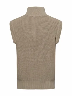 Franco Callegari Pullover & Strickjacken<Damen Pullunder taupe uni