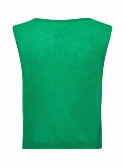 american vintage Pullover & Strickjacken<Damen Pullunder - Dum18B grün uni