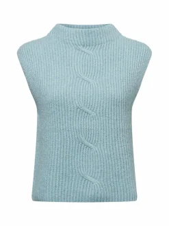 Opus Pullover & Strickjacken<Damen Pullunder - Pipeti hellblau meliert