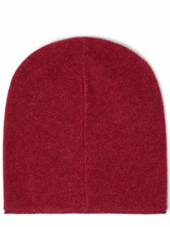 Marie Lund Mützen & Hüte<Damen Pure Cashmere Mütze bordeaux uni