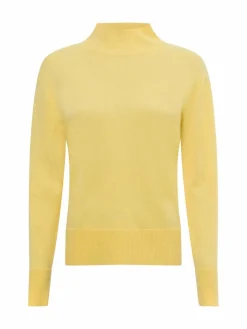 Franco Callegari Pullover & Strickjacken<Damen Pure Cashmere Pullover gelb uni