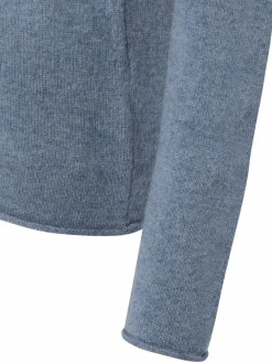 Marie Lund Pullover & Strickjacken<Damen Pure Cashmere Pullover blau meliert