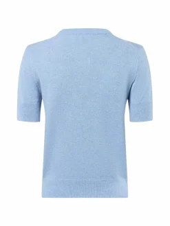Franco Callegari Pullover & Strickjacken|Shirts & Tops<Damen Pure Cashmere Strickshirt hellblau meliert
