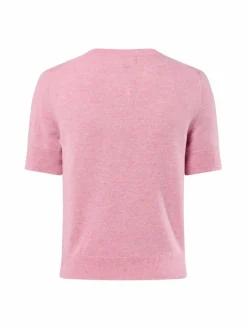 Franco Callegari Pullover & Strickjacken|Shirts & Tops<Damen Pure Cashmere Strickshirt himbeer rosa meliert