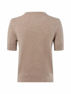 Franco Callegari Pullover & Strickjacken|Shirts & Tops<Damen Pure Cashmere Strickshirt kitt schlamm meliert