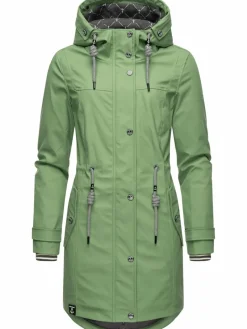 Peak Time Jacken & Westen<Damen Regenjacke - L60042 grün uni