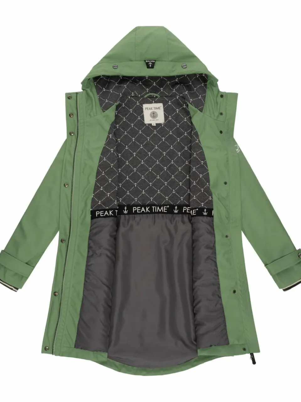 Peak Time Jacken & Westen<Damen Regenjacke - L60042 grün uni