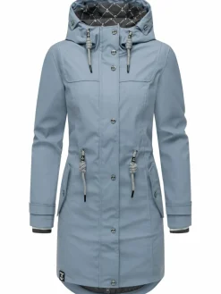 Peak Time Jacken & Westen<Damen Regenjacke - L60042 hellblau uni